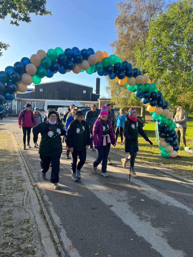 Walkers setting off from stating line | Tiity Trail | Lingen Davies